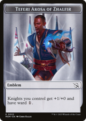 Treasure (21) // Teferi Akosa of Zhalfir Emblem Double-Sided Token [March of the Machine Tokens] | Cards and Coasters CA