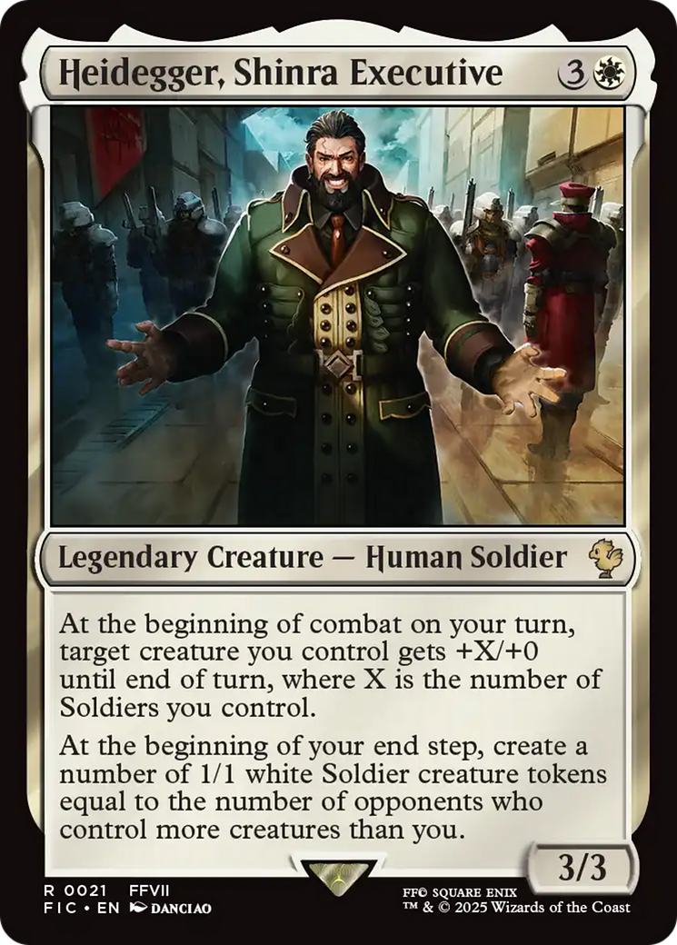 Heidegger, Shinra Executive [FINAL FANTASY Commander] | Cards and Coasters CA