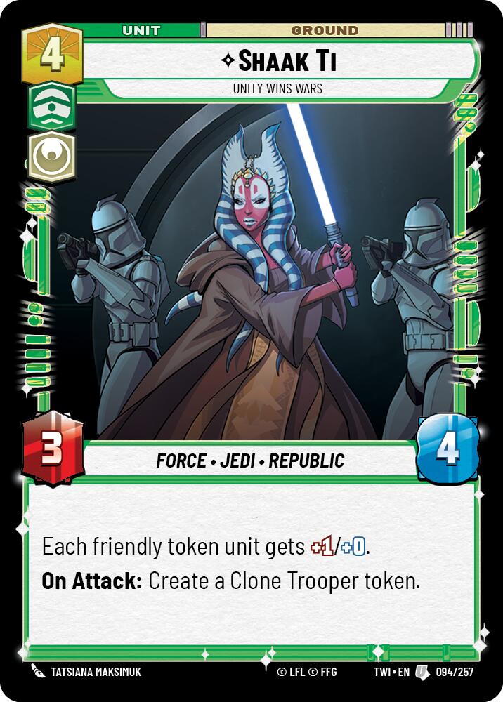 Shaak Ti - Unity Wins Wars (094/257) (094/257) [Twilight of the Republic] | Cards and Coasters CA