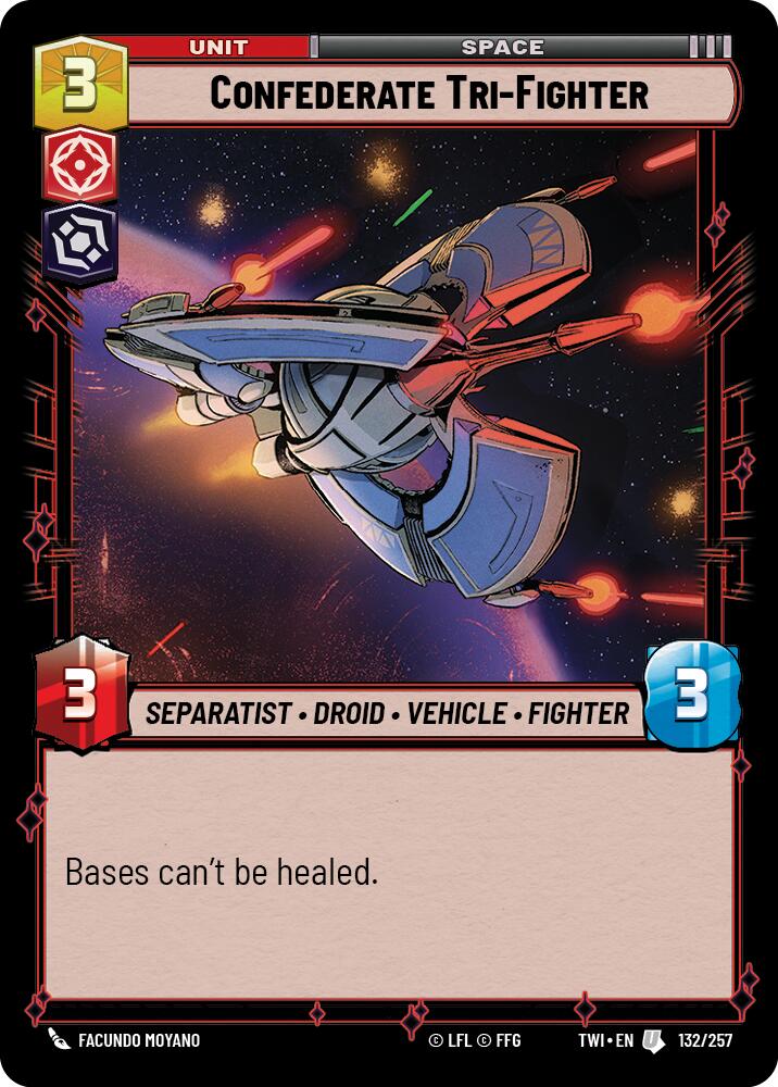 Confederate Tri-Fighter (132/257) (132/257) [Twilight of the Republic] | Cards and Coasters CA