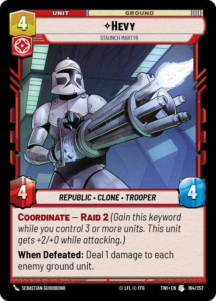 Hevy - Staunch Martyr (164/257) (164/257) [Twilight of the Republic] | Cards and Coasters CA