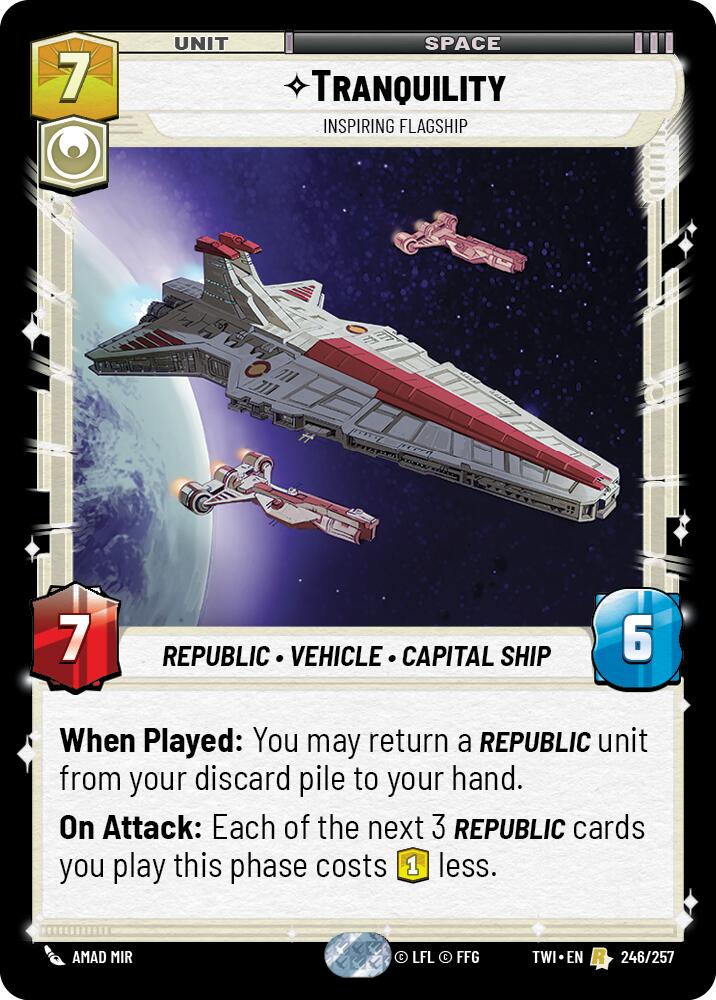 Tranquility - Inspiring Flagship (246/257) (246/257) [Twilight of the Republic] | Cards and Coasters CA