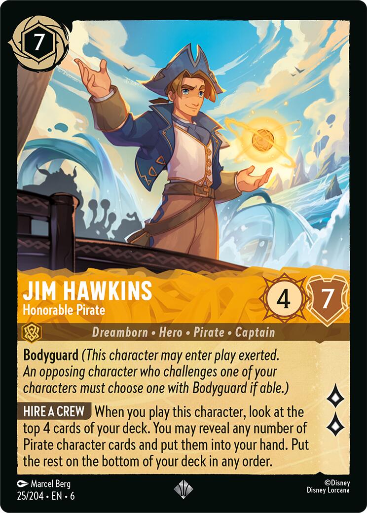 Jim Hawkins - Honorable Pirate (25/204) [Azurite Sea] | Cards and Coasters CA