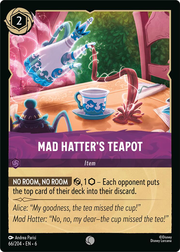 Mad Hatter's Teapot (66/204) [Azurite Sea] | Cards and Coasters CA