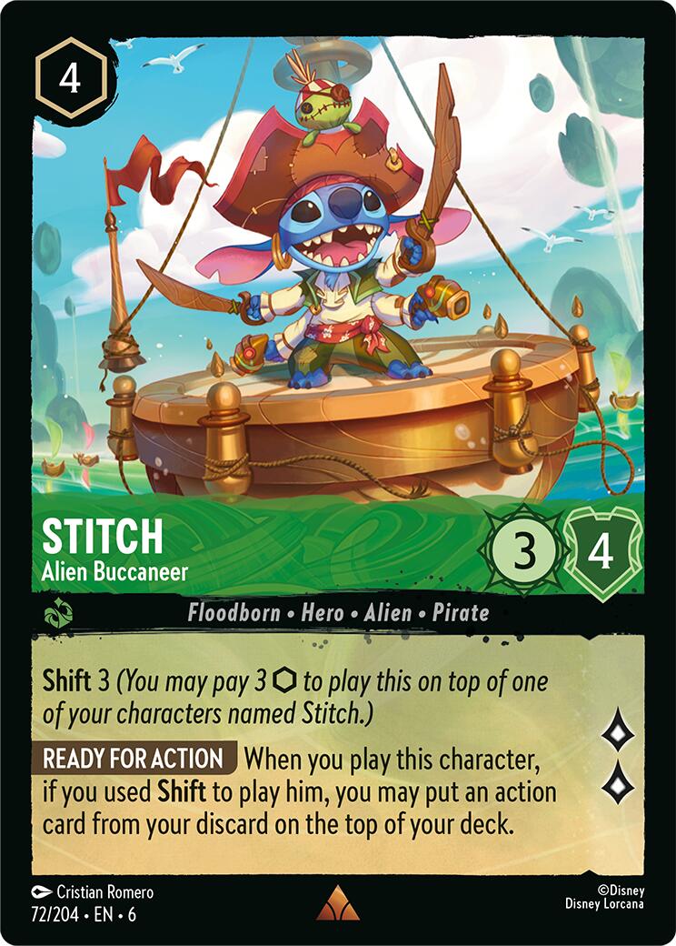 Stitch - Alien Buccaneer (72/204) [Azurite Sea] | Cards and Coasters CA