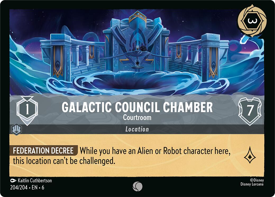 Galactic Council Chamber - Courtroom (204/204) [Azurite Sea] | Cards and Coasters CA