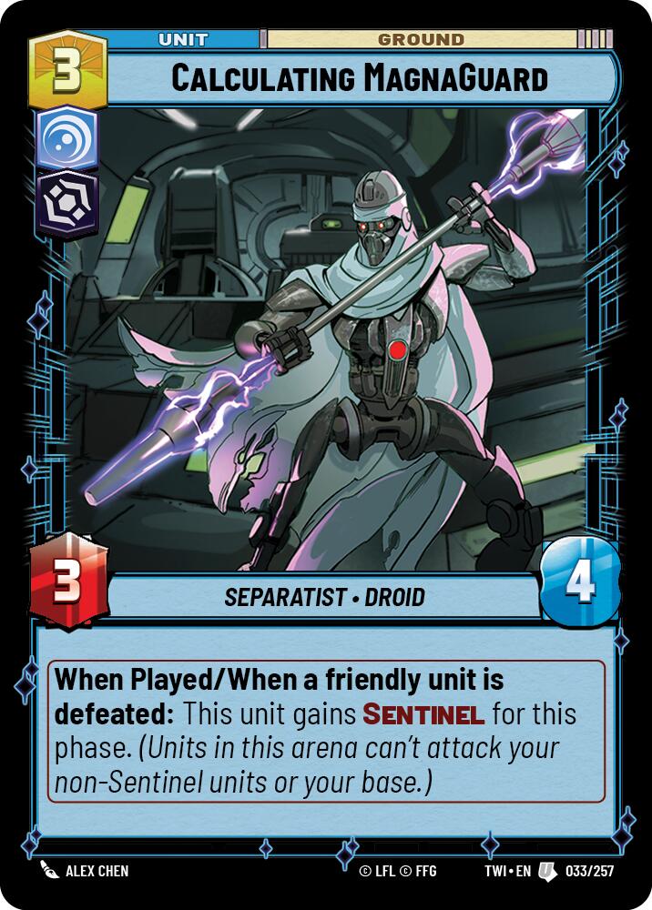 Calculating MagnaGuard (033/257) (033/257) [Twilight of the Republic] | Cards and Coasters CA