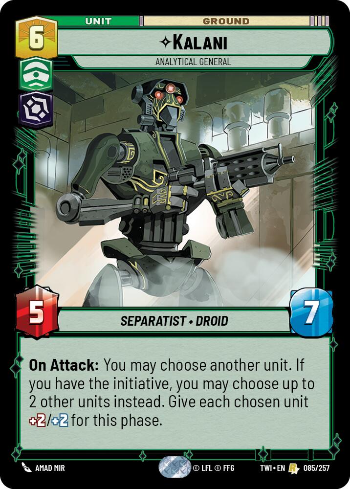 Kalani - Analytical General (085/257) (085/257) [Twilight of the Republic] | Cards and Coasters CA