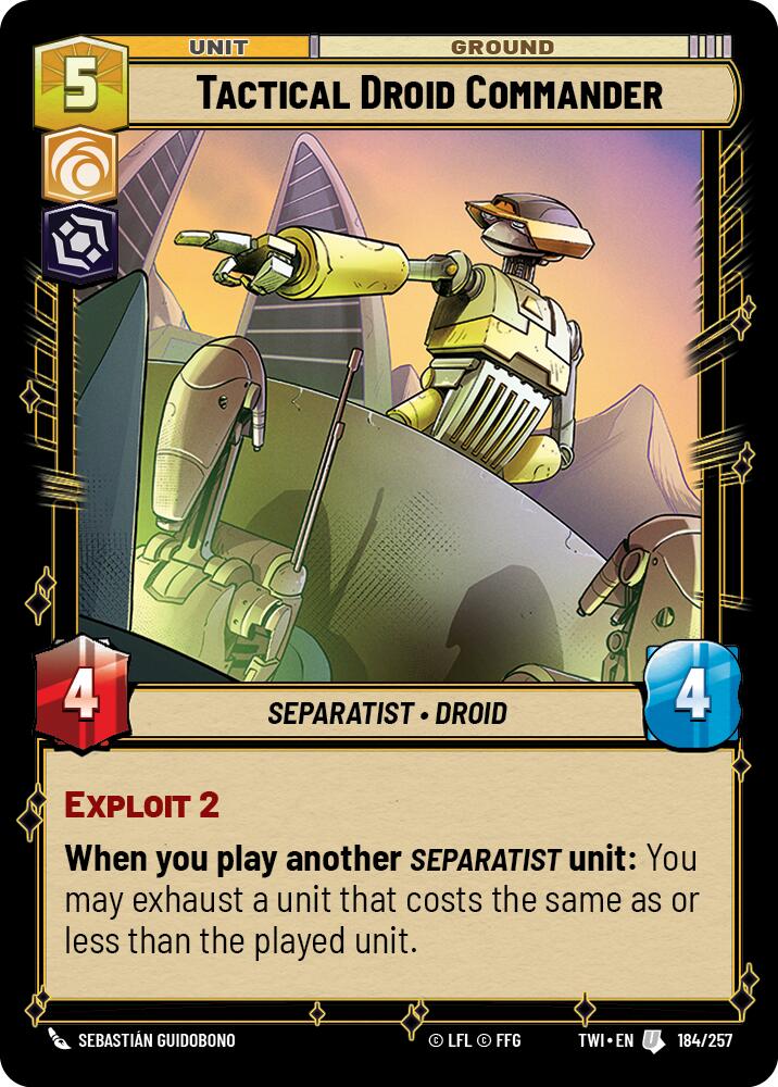 Tactical Droid Commander (184/257) (184/257) [Twilight of the Republic] | Cards and Coasters CA