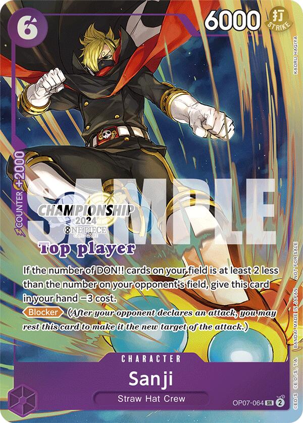 Sanji (Championship 2024 Top Player Pack) [One Piece Promotion Cards] | Cards and Coasters CA