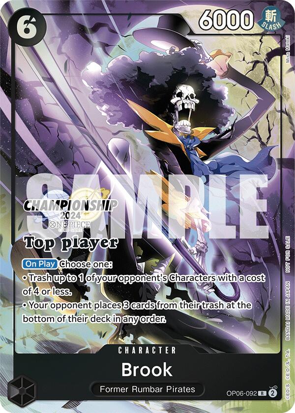 Brook (Championship 2024 Top Player Pack) [One Piece Promotion Cards] | Cards and Coasters CA