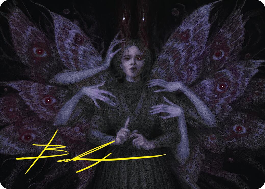 Demonic Counsel Art Card (7/54) (Gold-Stamped Signature) [Duskmourn: House of Horror Art Series] | Cards and Coasters CA