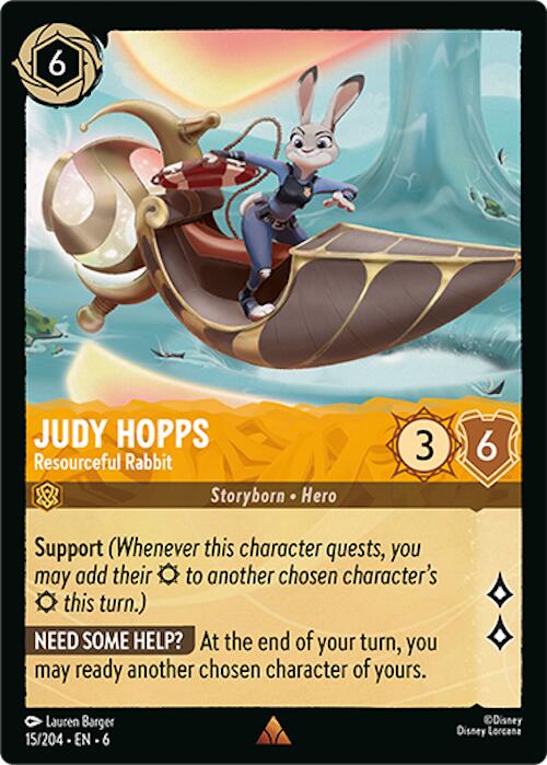 Judy Hopps - Resourceful Rabbit (15/204) [Azurite Sea] | Cards and Coasters CA