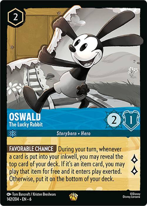 Oswald - The Lucky Rabbit (142/204) [Azurite Sea] | Cards and Coasters CA