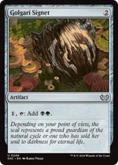 Golgari Signet [Duskmourn: House of Horror Commander] | Cards and Coasters CA