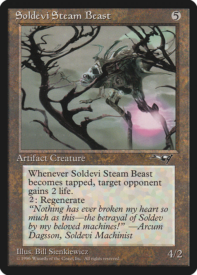 Soldevi Steam Beast (Purple Light Background) [Alliances] | Cards and Coasters CA