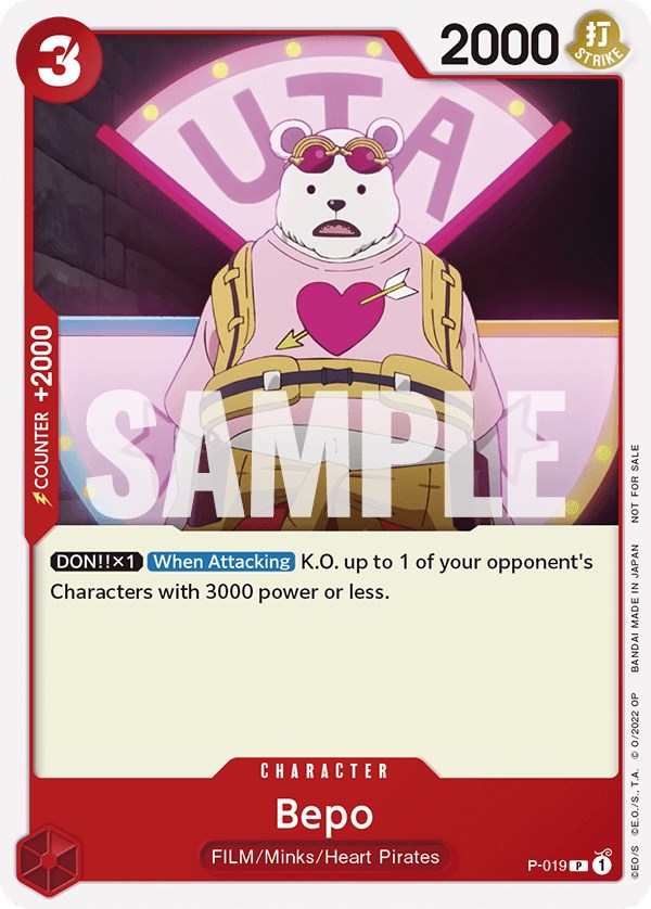 Bepo (One Piece Film Red) [One Piece Promotion Cards] | Cards and Coasters CA