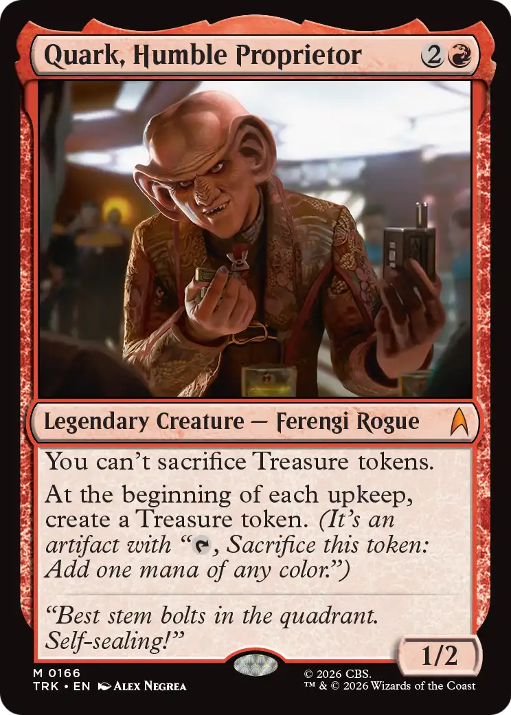 Quark, Humble Proprietor [Star Trek] | Cards and Coasters CA
