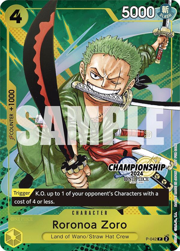 Roronoa Zoro (CS 2024 Event Pack Finalist) [One Piece Promotion Cards] | Cards and Coasters CA