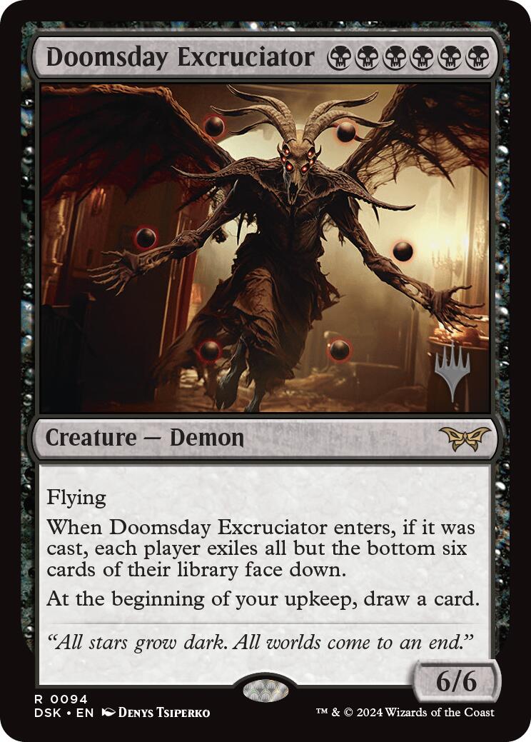 Doomsday Excruciator [Duskmourn: House of Horror Promos] | Cards and Coasters CA