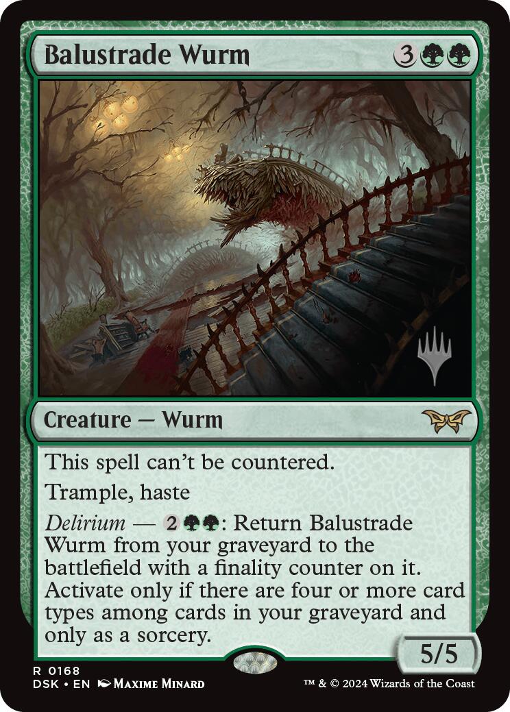 Balustrade Wurm [Duskmourn: House of Horror Promos] | Cards and Coasters CA