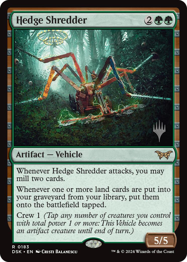 Hedge Shredder [Duskmourn: House of Horror Promos] | Cards and Coasters CA