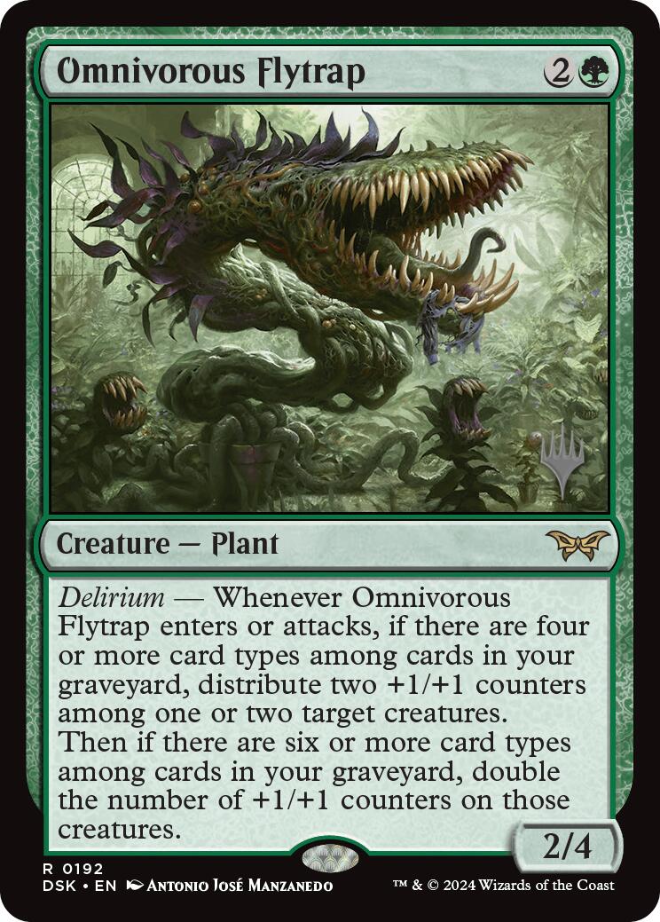 Omnivorous Flytrap [Duskmourn: House of Horror Promos] | Cards and Coasters CA