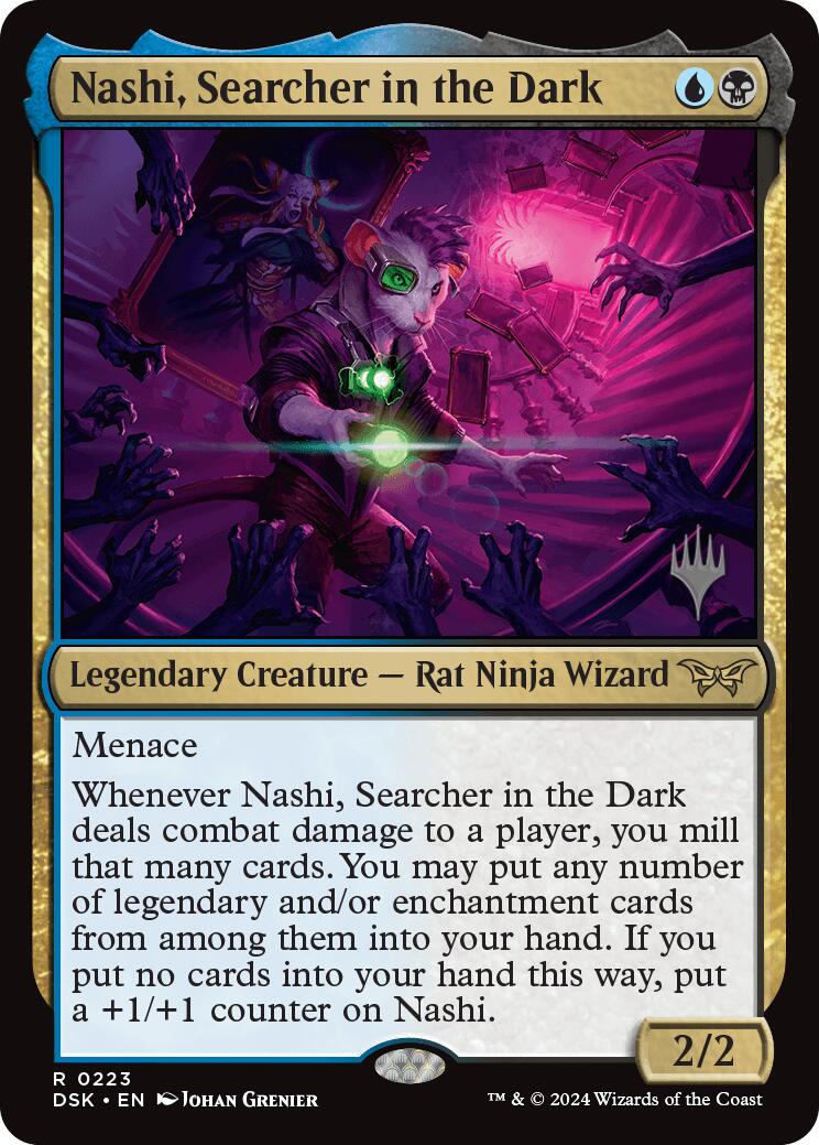 Nashi, Searcher in the Dark (Promo Pack) [Duskmourn: House of Horror Promos] | Cards and Coasters CA