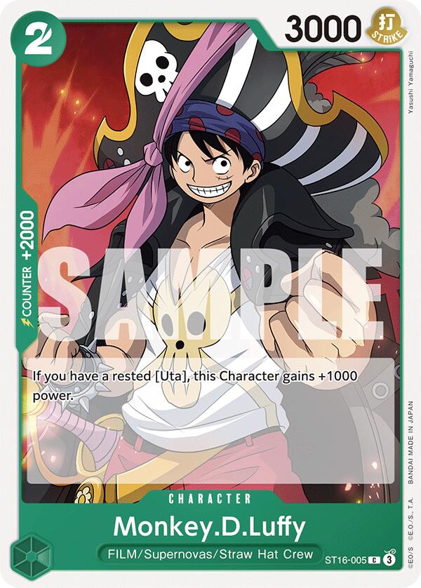 Monkey.D.Luffy [Starter Deck: GREEN Uta] | Cards and Coasters CA