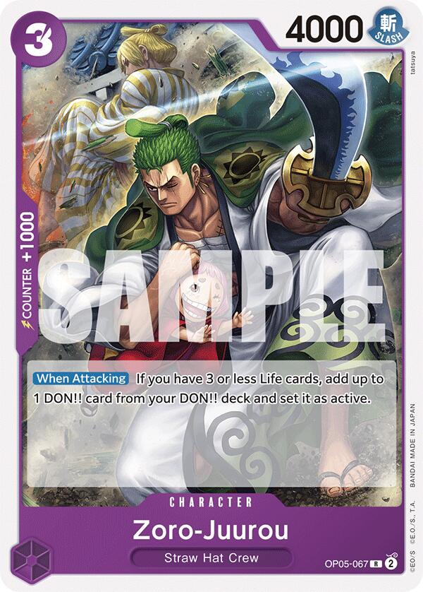 Zoro-Juurou [Starter Deck: PURPLE Monkey.D.Luffy] | Cards and Coasters CA