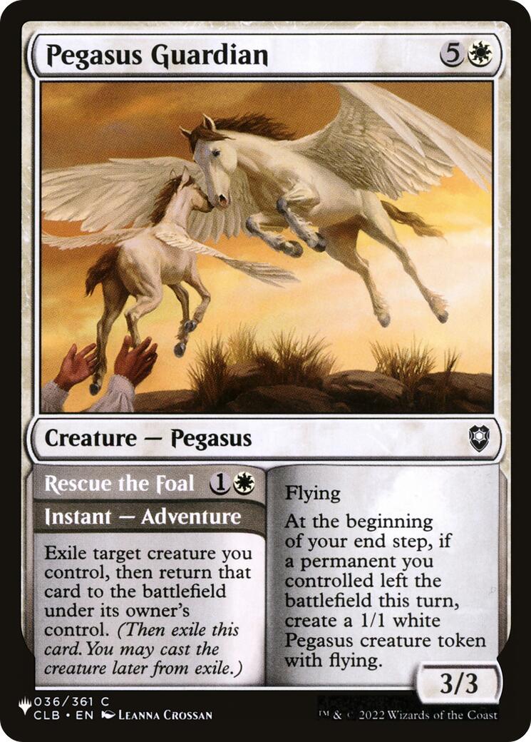 Pegasus Guardian [The List Reprints] | Cards and Coasters CA