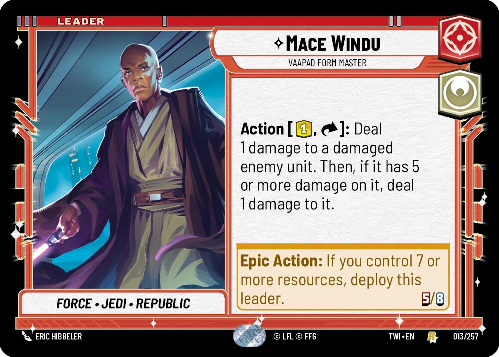Mace Windu - Vaapad Form Master (013/257) (013/257) [Twilight of the Republic] | Cards and Coasters CA
