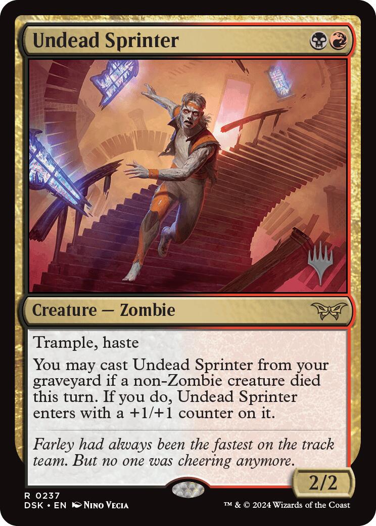 Undead Sprinter [Duskmourn: House of Horror Promos] | Cards and Coasters CA