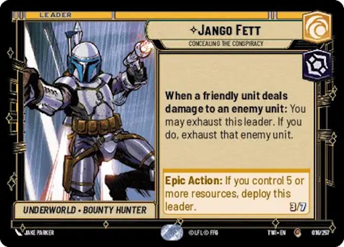 Jango Fett - Concealing the Conspiracy (016/257) [Twilight of the Republic] | Cards and Coasters CA