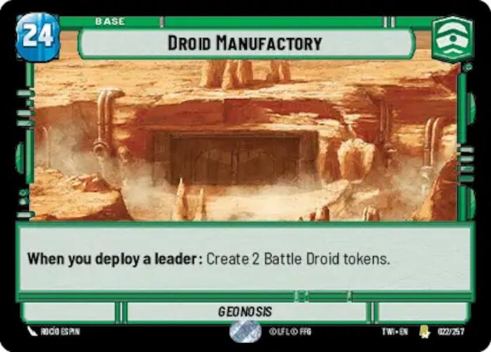 Droid Manufactory (022/257) [Twilight of the Republic] | Cards and Coasters CA