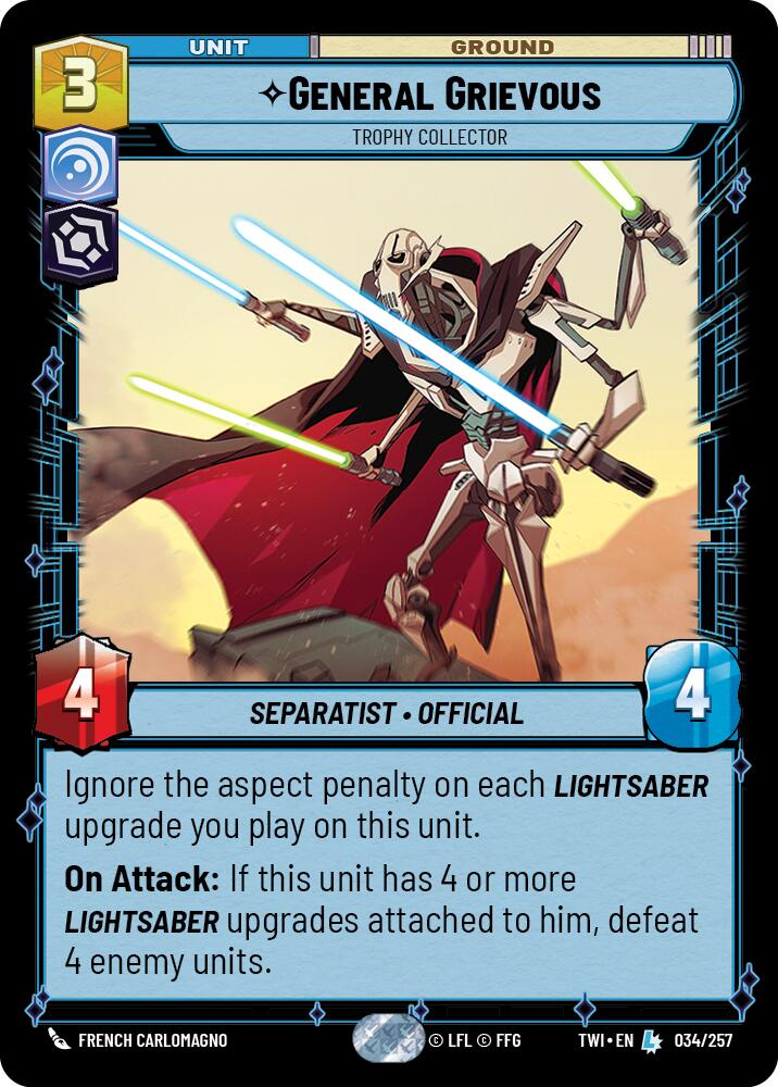 General Grievous - Trophy Collector (034/257) (034/257) [Twilight of the Republic] | Cards and Coasters CA