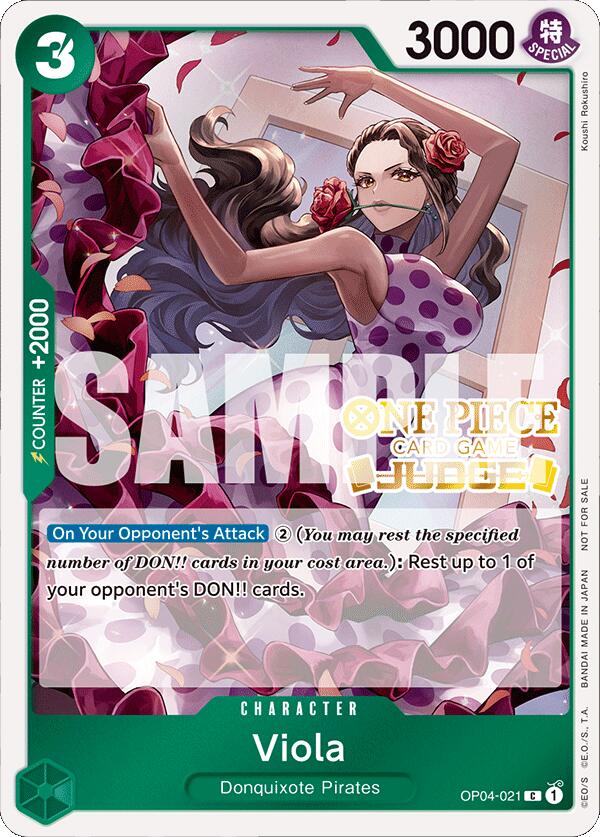 Viola (Judge Pack Vol. 4) [One Piece Promotion Cards] | Cards and Coasters CA