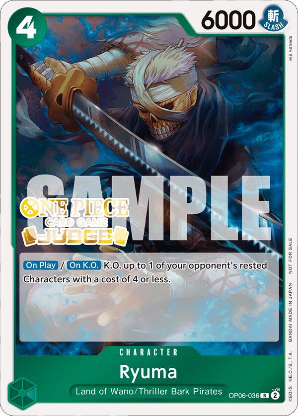 Ryuma (Judge Pack Vol. 4) [One Piece Promotion Cards] | Cards and Coasters CA