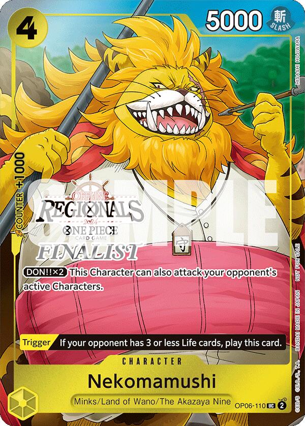 Nekomamushi (Offline Regional 2024 Vol. 3) [Finalist] [One Piece Promotion Cards] | Cards and Coasters CA