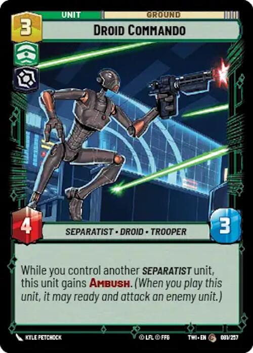 Droid Commando (081/257) [Twilight of the Republic] | Cards and Coasters CA