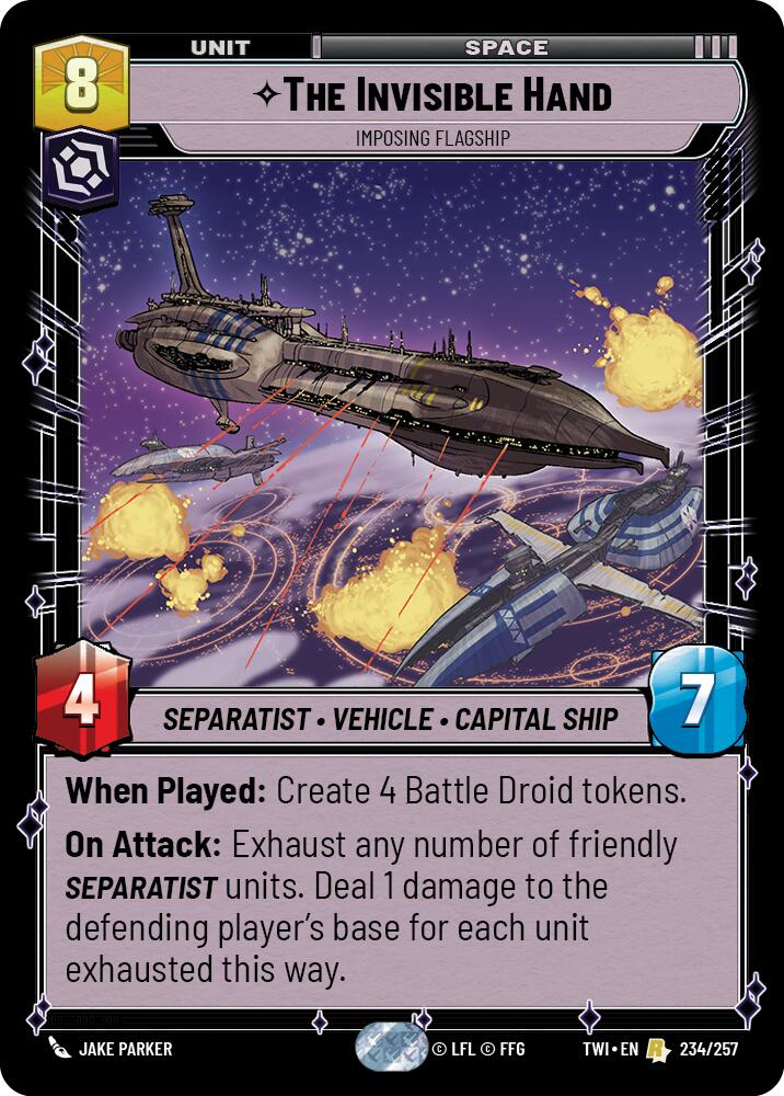 The Invisible Hand - Imposing Flagship (234/257) (234/257) [Twilight of the Republic] | Cards and Coasters CA