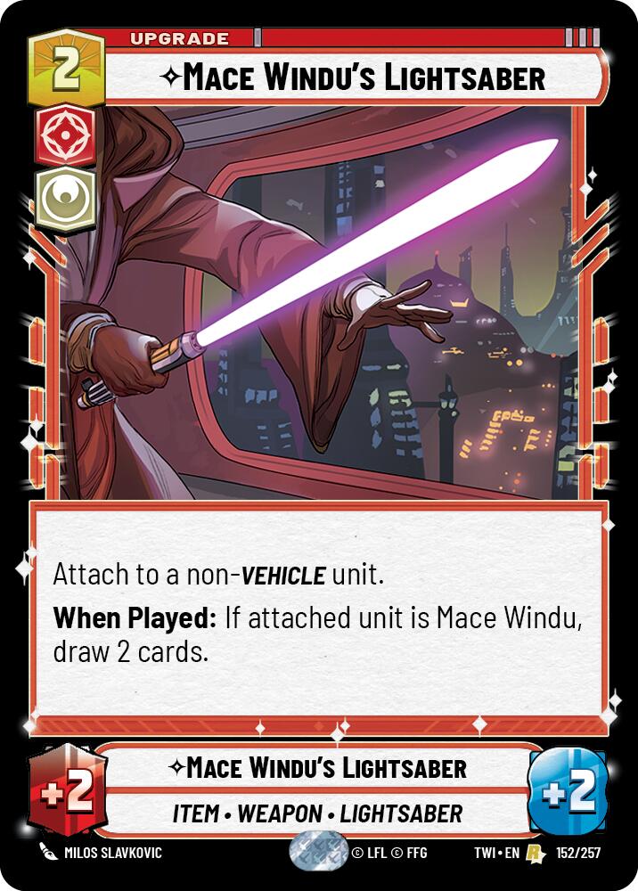 Mace Windu's Lightsaber (152/257) (152/257) [Twilight of the Republic] | Cards and Coasters CA