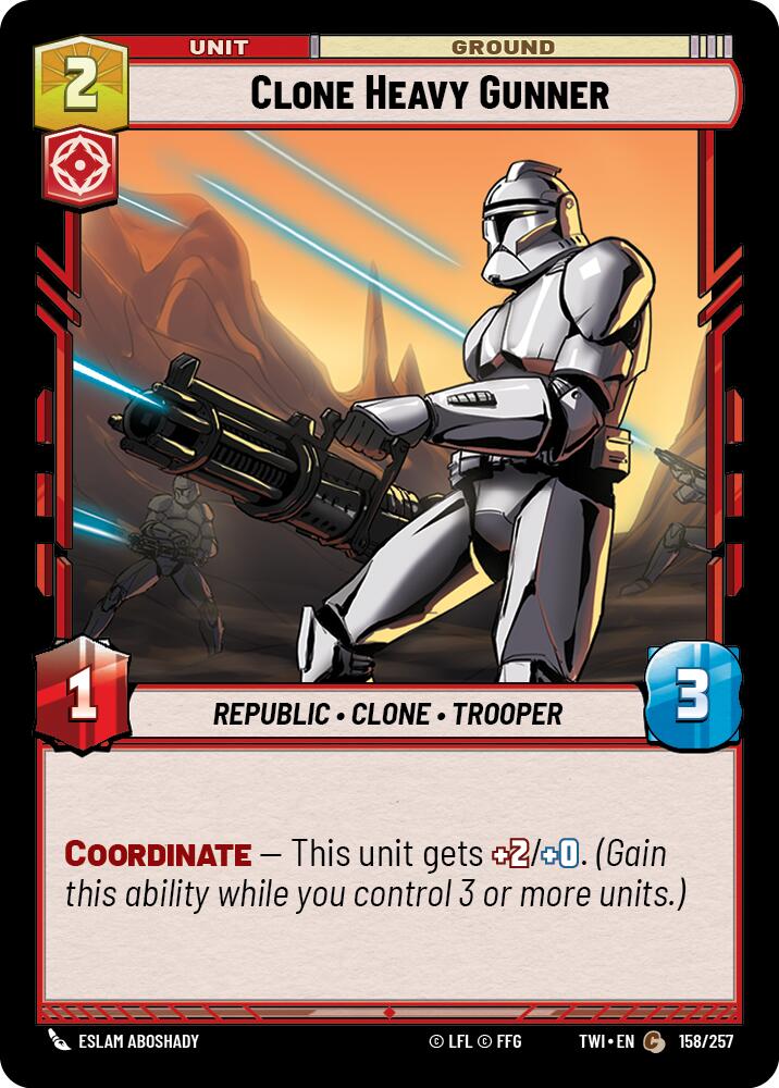 Clone Heavy Gunner (158/257) (158/257) [Twilight of the Republic] | Cards and Coasters CA