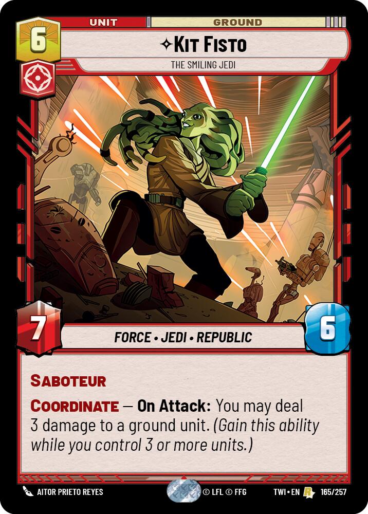 Kit Fisto - The Smiling Jedi (165/257) (165/257) [Twilight of the Republic] | Cards and Coasters CA