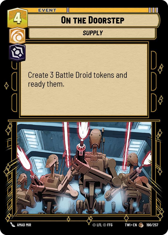 On The Doorstep (190/257) (190/257) [Twilight of the Republic] | Cards and Coasters CA