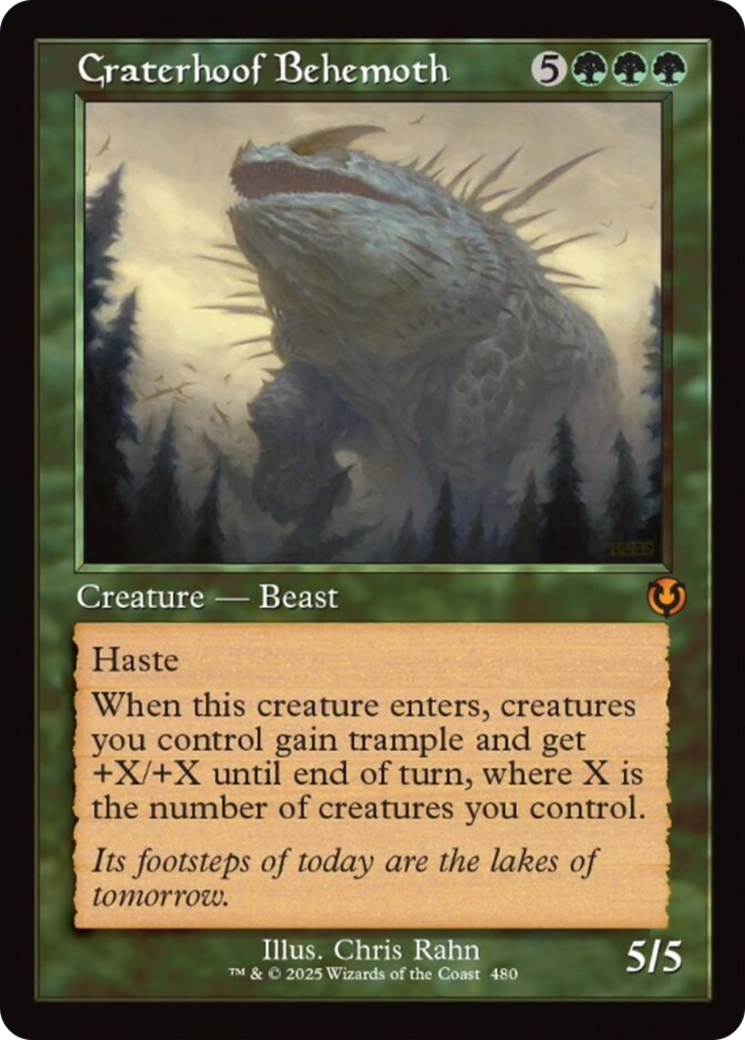 Craterhoof Behemoth (Retro Frame) [Innistrad Remastered] | Cards and Coasters CA