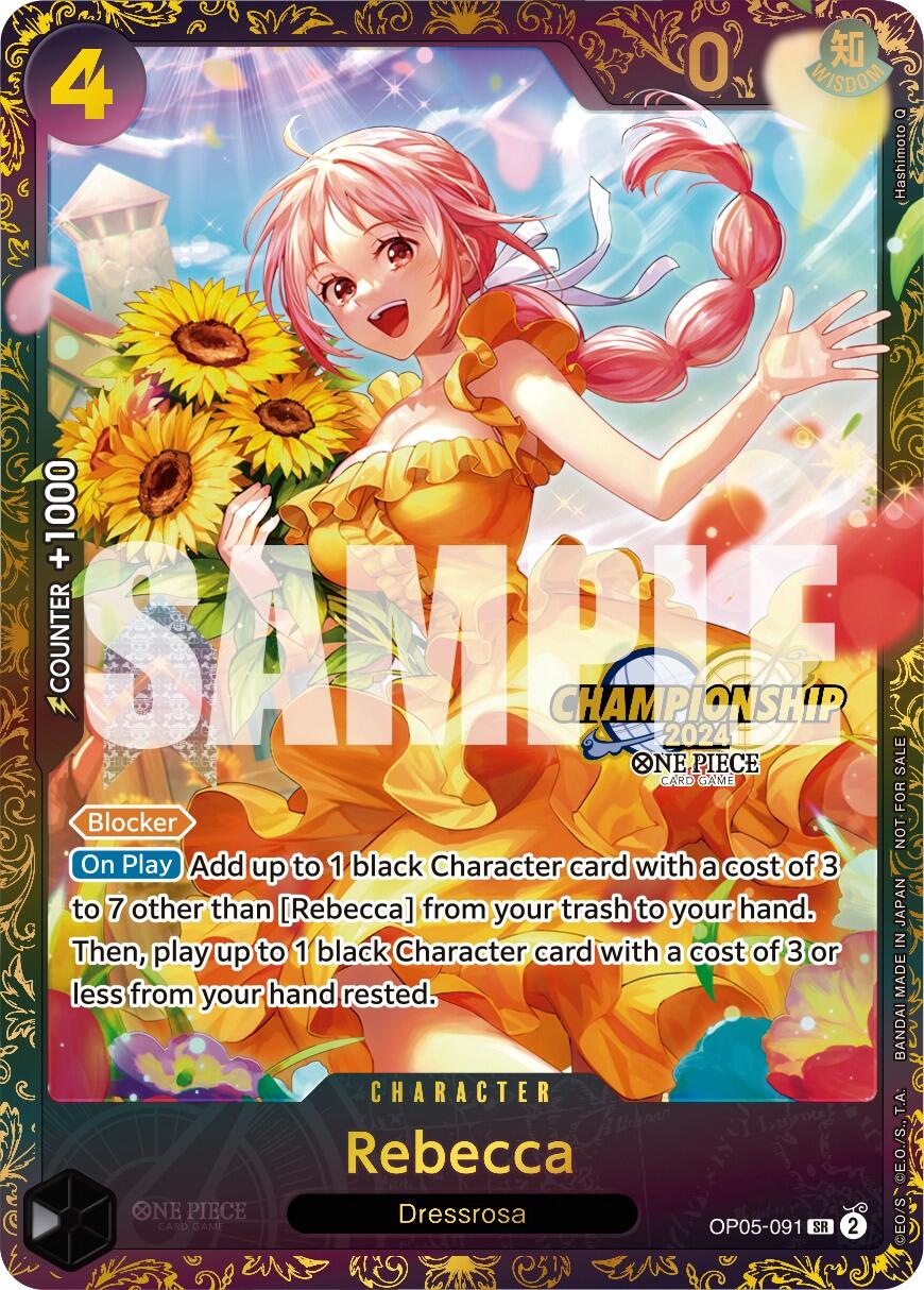 Rebecca (October Championship 2024 Online Regional) [One Piece Promotion Cards] | Cards and Coasters CA