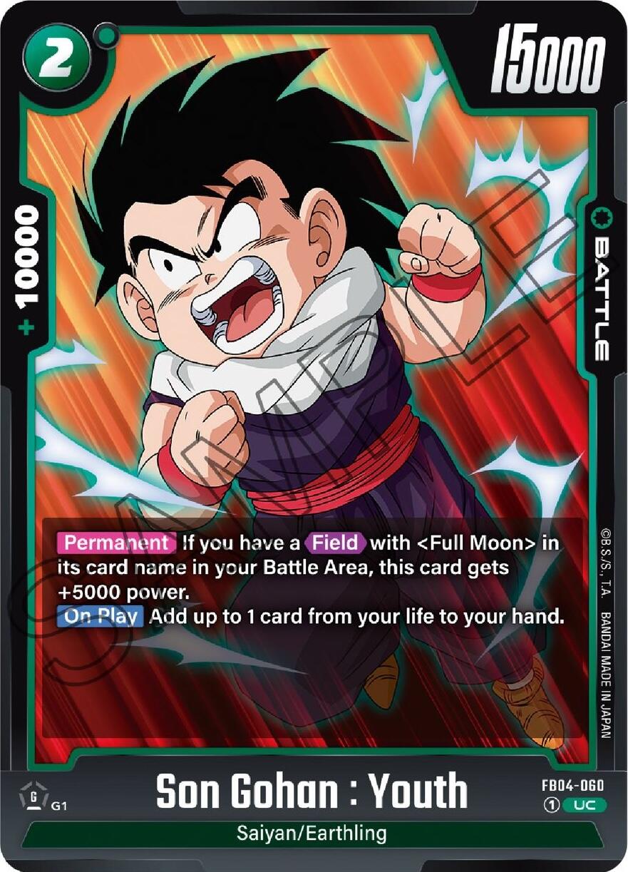 Son Gohan : Youth [Ultra Limit] | Cards and Coasters CA