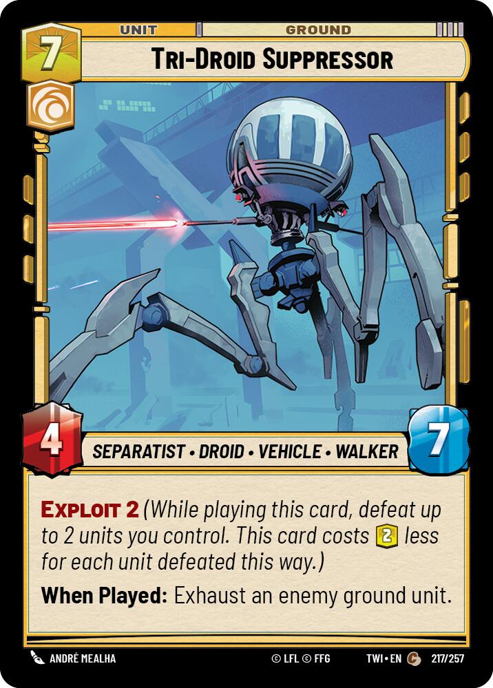 Tri-Droid Suppressor (217/257) (217/257) [Twilight of the Republic] | Cards and Coasters CA