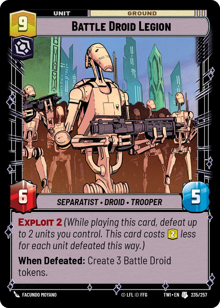 Battle Droid Legion (235/257) (235/257) [Twilight of the Republic] | Cards and Coasters CA